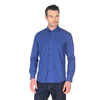 Байковая приталенная мужская рубашка синего цвета Venturo 545-01