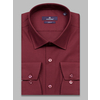 Бордовая мужская рубашка с длинными рукавами-4